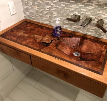 Wood sink